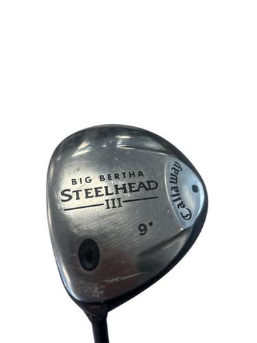 Used Callaway BIG BERTHA STEELHEAD III Mens Driver RH 9.0 Degree 11850-S000021479