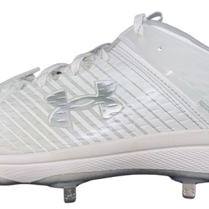Under Armour UA Mens Size 16 White Yard Low MT Baseball Cleats 3025592-100 New