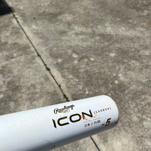 2024 Rawlings Icon Composite BBCOR Certified Bat (-5) 26 oz 31" (Used)