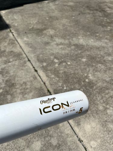 2024 Rawlings Icon Composite BBCOR Certified Bat (-5) 26 oz 31" (Used)