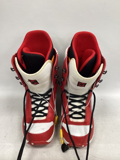 Used Burton BOXER Mens Snowboard Boots Black And Red Senior 9.5 11851-S000037853
