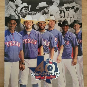 Texas Rangers MLB 2012 40th Anniversary Yearbook