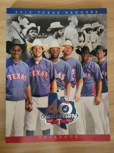 Texas Rangers MLB 2012 40th Anniversary Yearbook