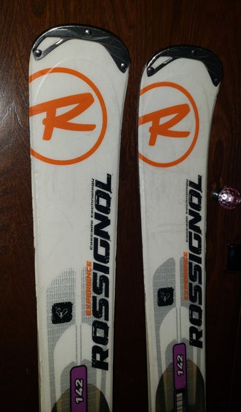 142cm Adult WIDER Skis ROSSIGNOL EXPERIENCE E78R w/ROSSIGNOL 3-10 DIN Bindings *PRE-OWNED*