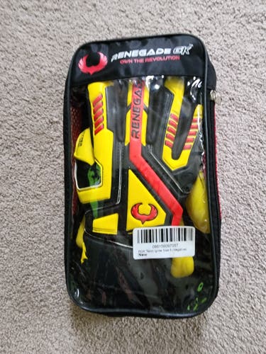 New Renegade GK Talon Ignite Goalkeeper Goalie Gloves Size 6 Durable Latex Palm