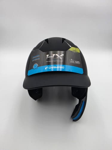 Champro Gamer Plus Batting Helmet w/Reversible Jaw Guard Large 7-7 1/2 Black (New)