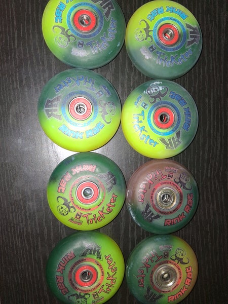 X8 Dyed rink rat tricksters 4 80mm 4 76mm with bearings