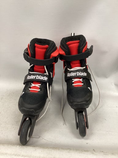 Used Rollerblade MICROBLADE Junior Rec Fitness Skates Red Adjustable 11851-S000037766