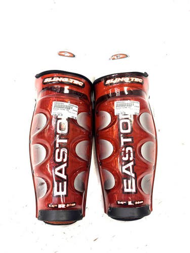 Used Easton SLING TEC Senior Shin Guards Orange 14" 11860-S000297883
