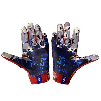 Used Under Armour FOOTBALL GLOVE FB Gloves Red SM 11760-S000082090
