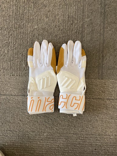 Used Marucci BB/SB Batting Gloves White SM 11614-S000221629