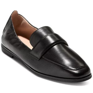 Cole Haan Trinnie W30517-001 Flat Women's 9.5 Black Leather Loafers Shoes PQ636