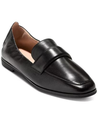 Cole Haan Trinnie W30517-001 Flat Women's 9.5 Black Leather Loafers Shoes PQ636