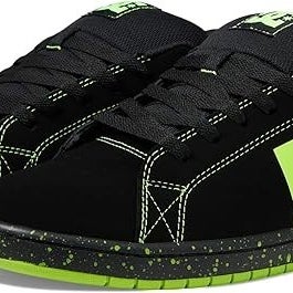 DC Gaveler Sneakers Men's US 7.5 Black Leather Low Top Skateboarding Shoes PQ643