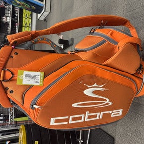 Used Cobra TOUR STAFF BAG Mens Cart Bag Orange 11490-S000265793