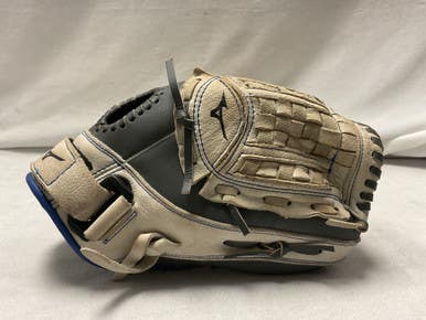 Used Mizuno BALLPARK MMX1200 RH Throw Fastpitch Gloves Grey 12" 11490-C000265787
