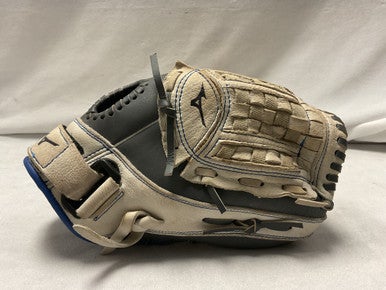 Used Mizuno BALLPARK MMX1200 RH Throw Fastpitch Gloves Grey 12" 11490-C000265787