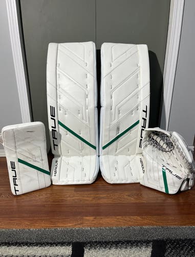 Medium 2024 Bauer HZRDUS PX4 Goalie Leg Pads Pro Stock (Used)