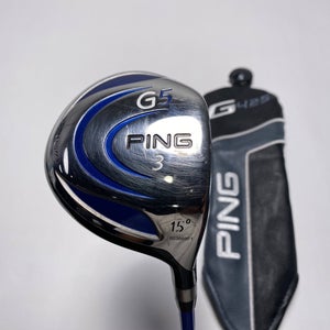 Ping G5 3 Fairway Wood 15* Grafalloy ProLaunch Blue 75g Stiff RH HC