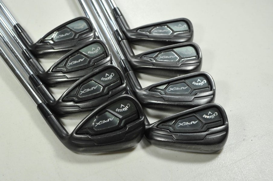 Callaway Apex CF 16 Black 4-PW,AW Iron Set Stiff Flex RH Rifle 6.0 Steel #202439