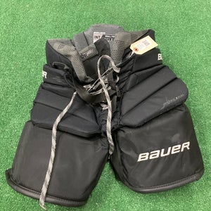Black Intermediate Small Bauer Elite Hockey Goalie Pants (Used)