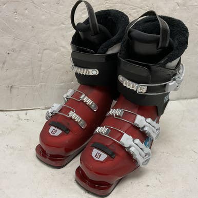 Used Salomon T3 Boys DH Ski Boot Red 225 MP - J04.5 - W5.5 11855-S000190920