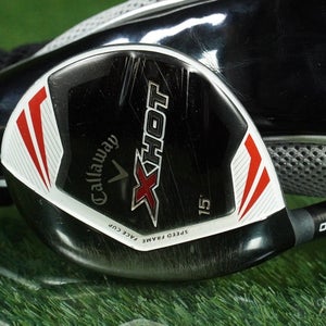 CALLAWAY X HOT PRO 3 WOOD FAIRWAY 3FW PROJECT X PXV 6.0 STIFF LH 15 + HEADCOVER