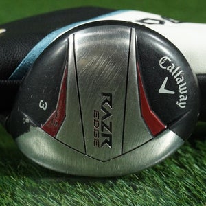 CALLAWAY RAZR EDGE 3 WOOD FAIRWAY 3FW GRAPHITE 65G STIFF FLEX RH 15 + HEADCOVER