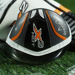CALLAWAY X2 HOT PRO 3 WOOD FAIRWAY ALDILA TOUR STIFF FLEX RH 15 + HEADCOVER