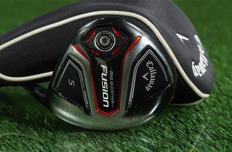 CALLAWAY BIG BERTHA FUSION 5 WOOD FAIRWAY RECOIL ES F2 SENIOR RH 18 + HEADCOVER