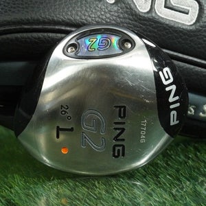 PING G2 L WOOD HL FAIRWAY TFC 100 WOMEN'S LADIES RH 26 ORANGE DOT + HEADCOVER
