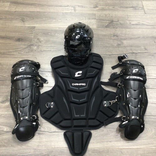 Champro Triple Play Youth Catcher's Gear Set Age 9-12 Black (New with Defects)