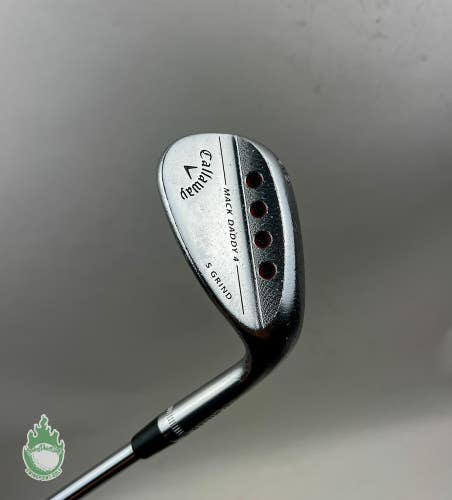 Used Callaway Mack Daddy 4 Milled Chrome Wedge 60*-10 S Grind Stiff Steel Golf