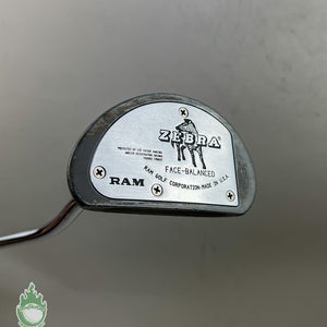 Used RAM Zebra Face Balanced Insert 35.5" Putter Steel Golf Club With Headcover