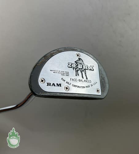 Used RAM Zebra Face Balanced Insert 35.5" Putter Steel Golf Club With Headcover