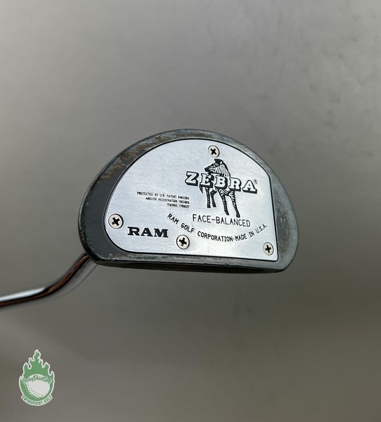 Used RAM Zebra Face Balanced Insert 35.5" Putter Steel Golf Club With Headcover