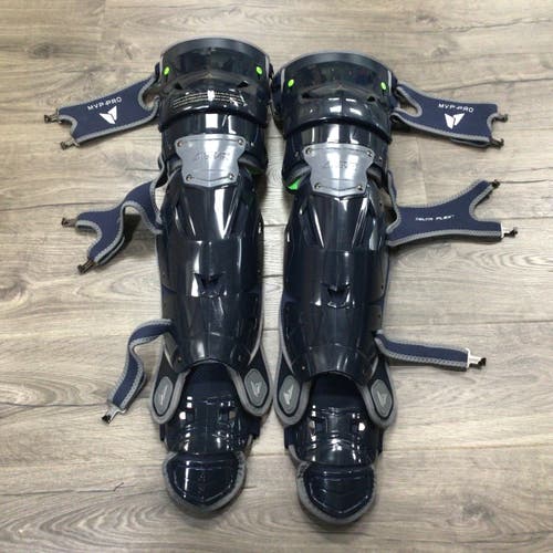 All Star MVP Pro Catcher's Leg Guard Adult Large Blue Like New