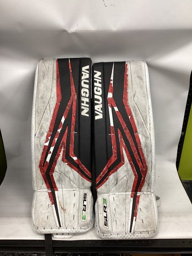 Used Vaughn SLR3 Goalie Leg Pads Junior White 28" 11851-S000037897