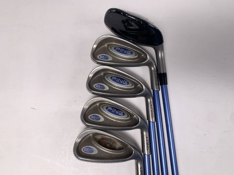 Ping G5 Ladies Iron Set 5H 6-9 Red Dot 1* Flat ULT50I Ladies Graphite Womens RH