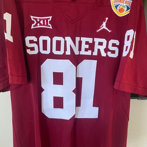 Red Oklahoma Sooners Mark Andrews Baltimore Ravens Jersey Large
