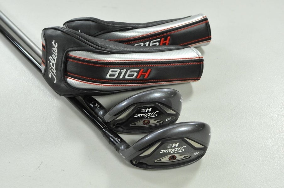 Titleist 816 H2 19* and 21* Hybrid Set Stiff Flex Right Graphite # 202742