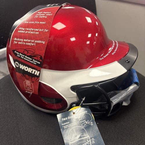 Brand New Size 6 3/4 - 7 7/8 Worth Fast pitch Softball Helmet. NOCSAE Certified