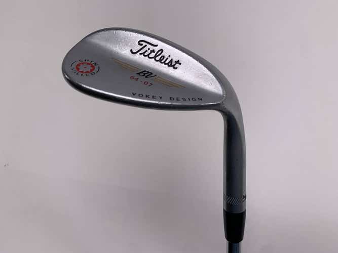 Titleist Vokey Spin Milled CC Chrome Lob Wedge LW 64* 7 Bounce Steel Mens RH