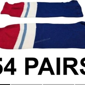 Blue Red Senior Medium Athletic Knit Socks (New) 26" Length