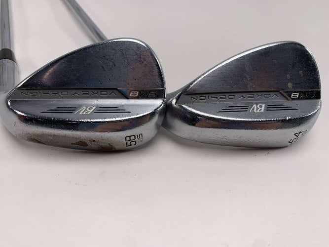Titleist Vokey SM8 Tour Chrome Wedge Set 54* 10 58* 10 Wedge Steel Mens RH