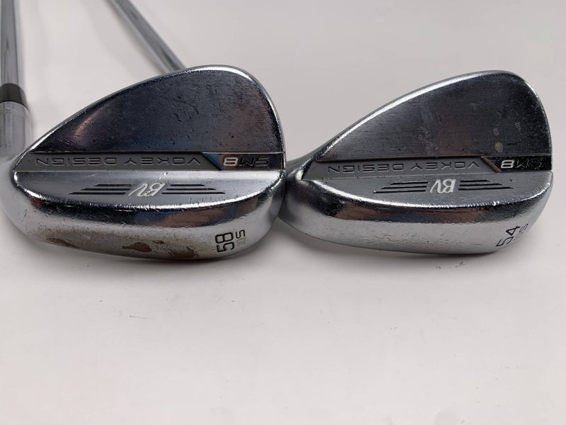 Titleist Vokey SM8 Tour Chrome Wedge Set 54* 10 58* 10 Wedge Steel Mens RH