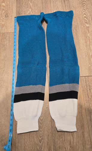 San Jose colours Athletic Knit Socks Adult Small 22", Medium 26" and Large 32" available