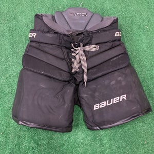 Black Intermediate Medium Bauer Elite Hockey Goalie Pants (Used)