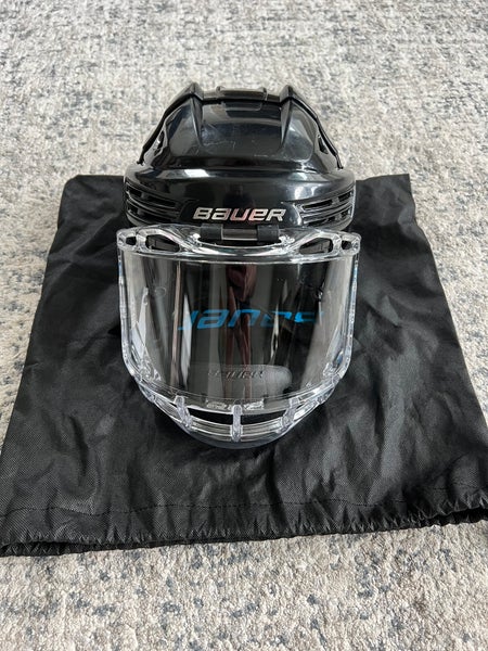 Small Bauer Re-Akt 200 Helmet Pro Stock w/ Clear shield (Used)