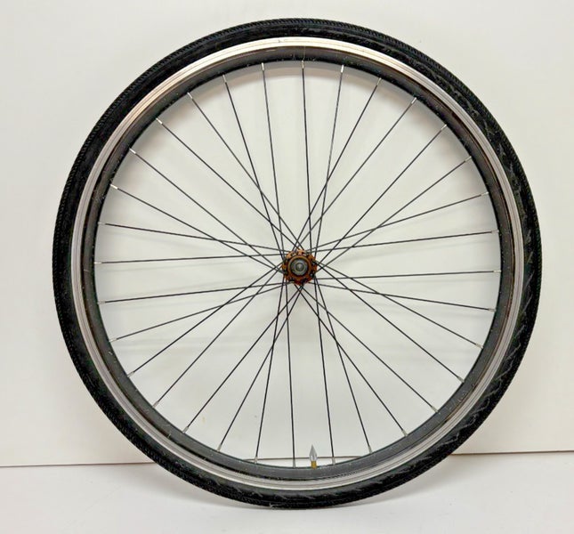 Aero Black Aluminum Bolt-On 700C Front Wheel Kwick-Trax Tire Fast Shipping